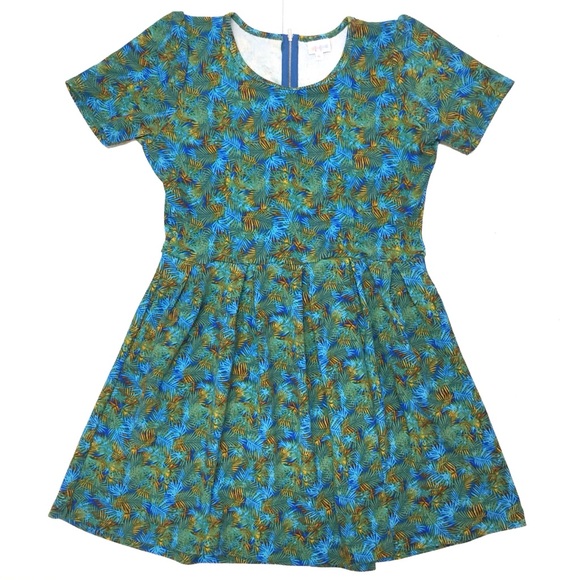 LuLaRoe Dresses & Skirts - LuLaRoe Amelia Dress Box Pleats Short Sleeves SZXL